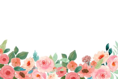 Tasarım için suluboya çiçekler arka plan vektörü.