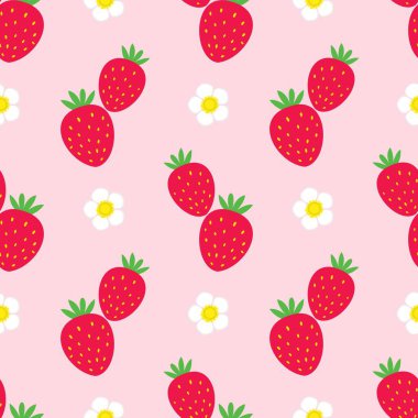 Tatlı çilekli kusursuz desen..