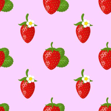 Tatlı çilekli kusursuz desen..