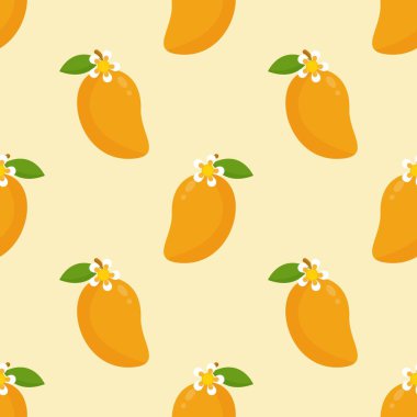 Mango meyveli, pürüzsüz bir şekil. Beyaz arka planda yaz tropikal meyveleri.