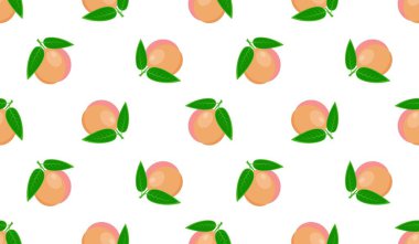 Afişler, kartlar, el ilanları, sosyal medya duvar kağıtları vs. için şeftali desenli kusursuz desen.