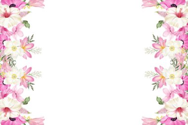 Tasarım için suluboya çiçekler arka plan vektörü.