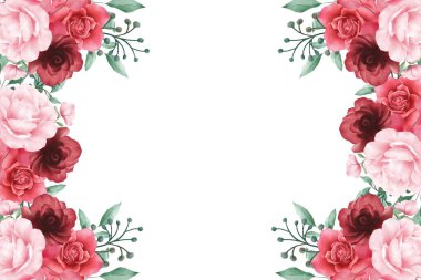 Tasarım için suluboya çiçekler arka plan vektörü.