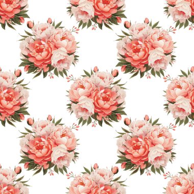 Suluboya çiçekleri tasarım için kusursuz desen vektörü.