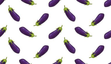 Mor Patlıcan Kusursuz Desensiz Örnek Vektör İllüstrasyonu