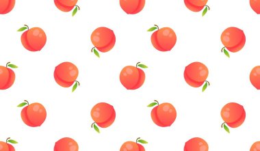 Afişler, kartlar, el ilanları, sosyal medya duvar kağıtları vs. için şeftali desenli kusursuz desen.
