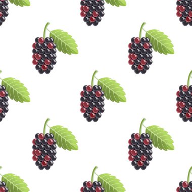 Kusursuz Dut Desenli Vektör İllüstrasyonu