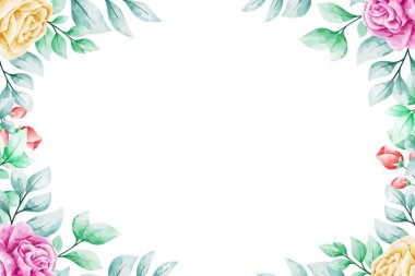 Tasarım için suluboya çiçekler arka plan vektörü.