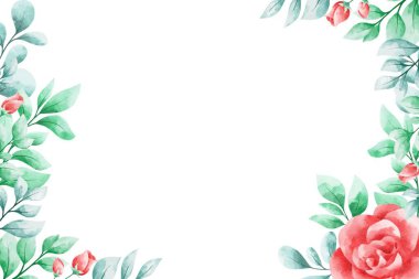 Tasarım için suluboya çiçekler arka plan vektörü.