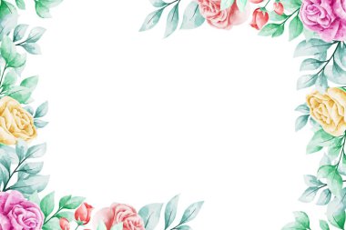 Tasarım için suluboya çiçekler arka plan vektörü.