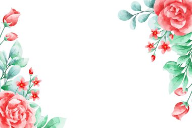 Tasarım için suluboya çiçekler arka plan vektörü.