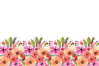 Tasarım için suluboya çiçekler arka plan vektörü.