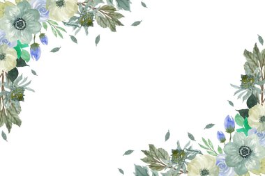 Tasarım için suluboya çiçekler arka plan vektörü.