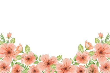 Tasarım için suluboya çiçekler arka plan vektörü.