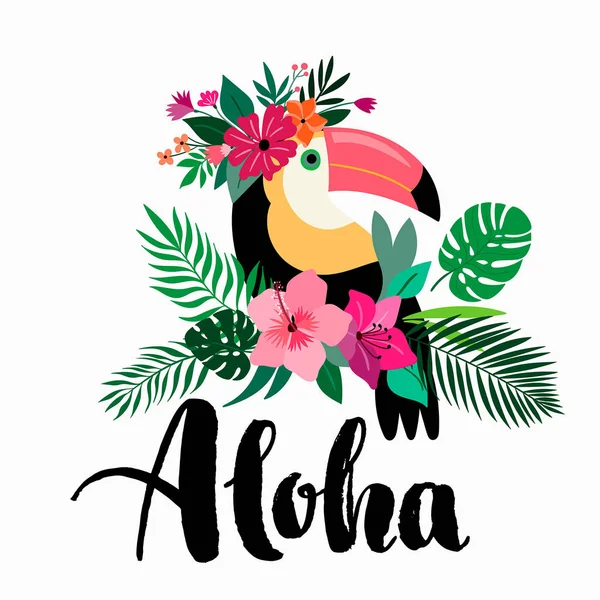 Aloha Grußkarten-Design — Stockvektor