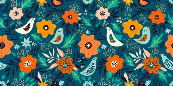 Floral seamless pattern — Stock Vector