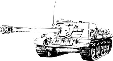 tank mürekkeple boyalı