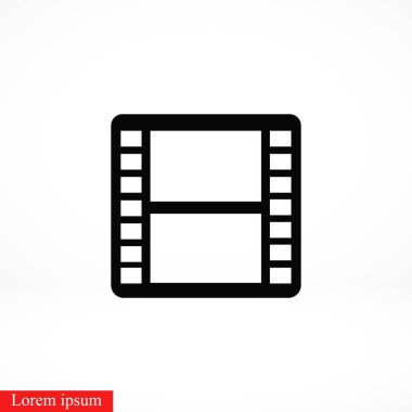 film film şeridi vektör simgesi, düz tasarım en iyi vektör simgesi