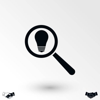 mikroskop ve ampul simgesi, düz tasarım en iyi vektör simgesi