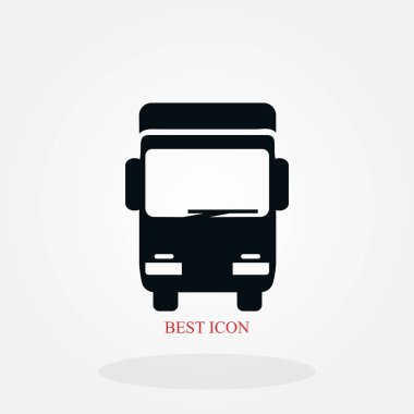 Kamyon işareti simgesi, düz tasarım en iyi vektör simgesi