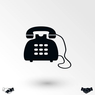 Telefon simge vektör, düz tasarım en iyi vektör simgesi