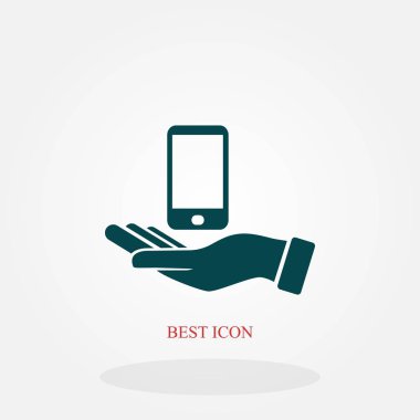 Telefon simgesini, düz tasarım en iyi vektör simge yakalama