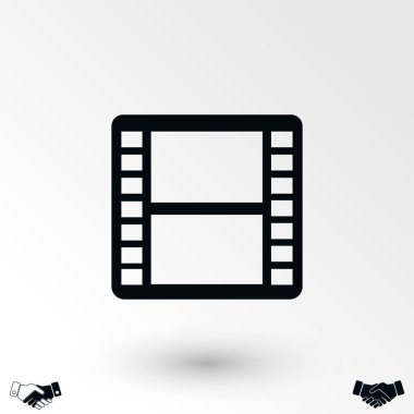 film film şeridi vektör simgesi, düz tasarım en iyi vektör simgesi