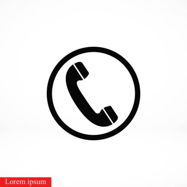 Telefon reciver vektör simgesi, düz tasarım en iyi vektör simgesi