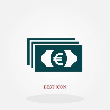 Euro vektör simgesi, düz tasarım en iyi vektör simgesi