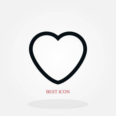 kalp simgeler vektör, düz tasarım en iyi vektör simgesi