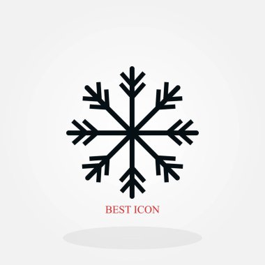 kar tanesi simge vektör, düz tasarım en iyi vektör simgesi