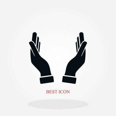 eller simge vektör, düz tasarım en iyi vektör simgesi