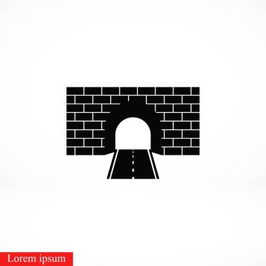 Tünel simge vektör, düz tasarım en iyi vektör simgesi