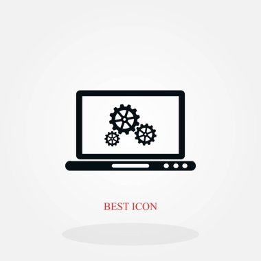 dizüstü simge vektör, düz tasarım en iyi vektör simge ayarlama