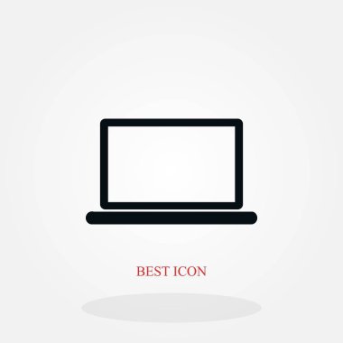 dizüstü simge vektör, düz tasarım en iyi vektör simgesi
