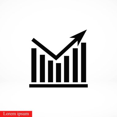 Grafik vektör simgesi, düz tasarım en iyi vektör simgesi