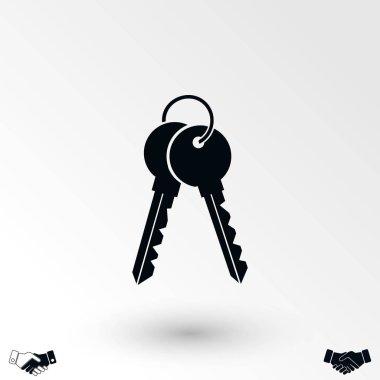 Anahtarları simge vektör, düz tasarım en iyi vektör simgesi