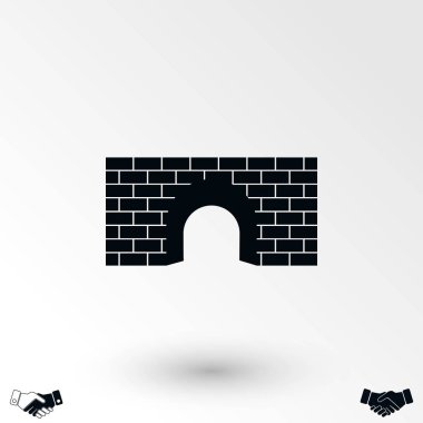 Köprü simge vektör, düz tasarım en iyi vektör simgesi