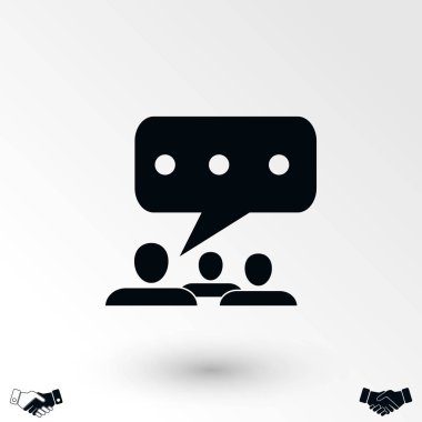 konuşma balonu vektör simgesinin, düz tasarım en iyi vektör simgesi