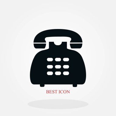 Telefon simge vektör, düz tasarım en iyi vektör simgesi