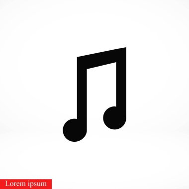 müzik vektör simgesi, düz tasarım en iyi vektör simgesi