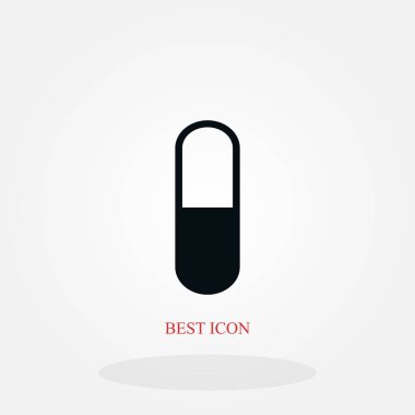 kapsül vektör simgesi, düz tasarım en iyi vektör simgesi