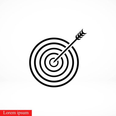 Hedef simge vektör, düz tasarım en iyi vektör simgesi