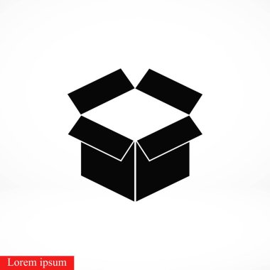 kutusu simgesi, vektör çizim, düz tasarım en iyi vektör simgesi