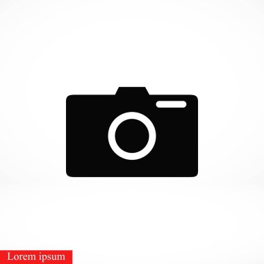 fotoğraf kamera vektör simgesi, düz tasarım en iyi vektör simgesi