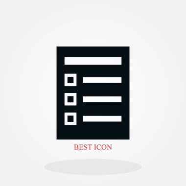 Kağıt simge vektör, düz tasarım en iyi vektör simgesi