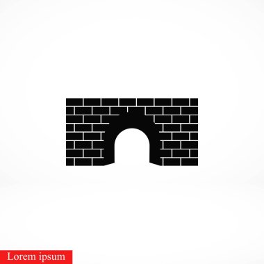 Köprü simge vektör, düz tasarım en iyi vektör simgesi