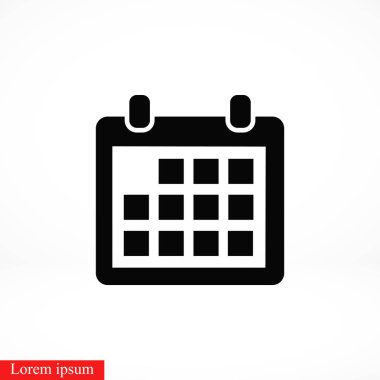 takvim simge vektör, düz tasarım en iyi vektör simgesi