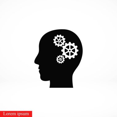 Ekibimizi vites kafa simgesi, düz tasarım en iyi vektör simgesi