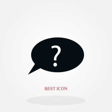 soru işareti simgesini, düz tasarım en iyi vektör simgesi